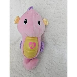 2012 Fisher Price Seahorse Glow Light Plush Toy Plays Music Lullaby 10" Tall
